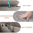 thumbnail image 5 of DSSTYLES Storage Bench with 2 Tier Open Shoe Shelf with Comfortable Foam Padded Cushion for Entryway and Living Room in Grey, 5 of 9