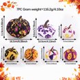 thumbnail image 2 of Halloween Decoration Indoor Outdoor Clearance Under $5.00! Thanksgiving Fall Decorations for Home, 7PCS Halloween Fabric Wrapped Artificial Pumpkin Decor Set, 2 of 6