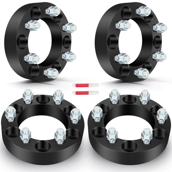 ECCPP 4PCS 6x5.5 to 6x135 Wheel Adapters Lug Centric 1.5" 6 Lug 14x1.5 108mm hub bore Compatible with for Express 1500 2003-2014 for Express 2500 2002-2019 for Sierra 1500 1999-2023(Only 6x135 Wheels)