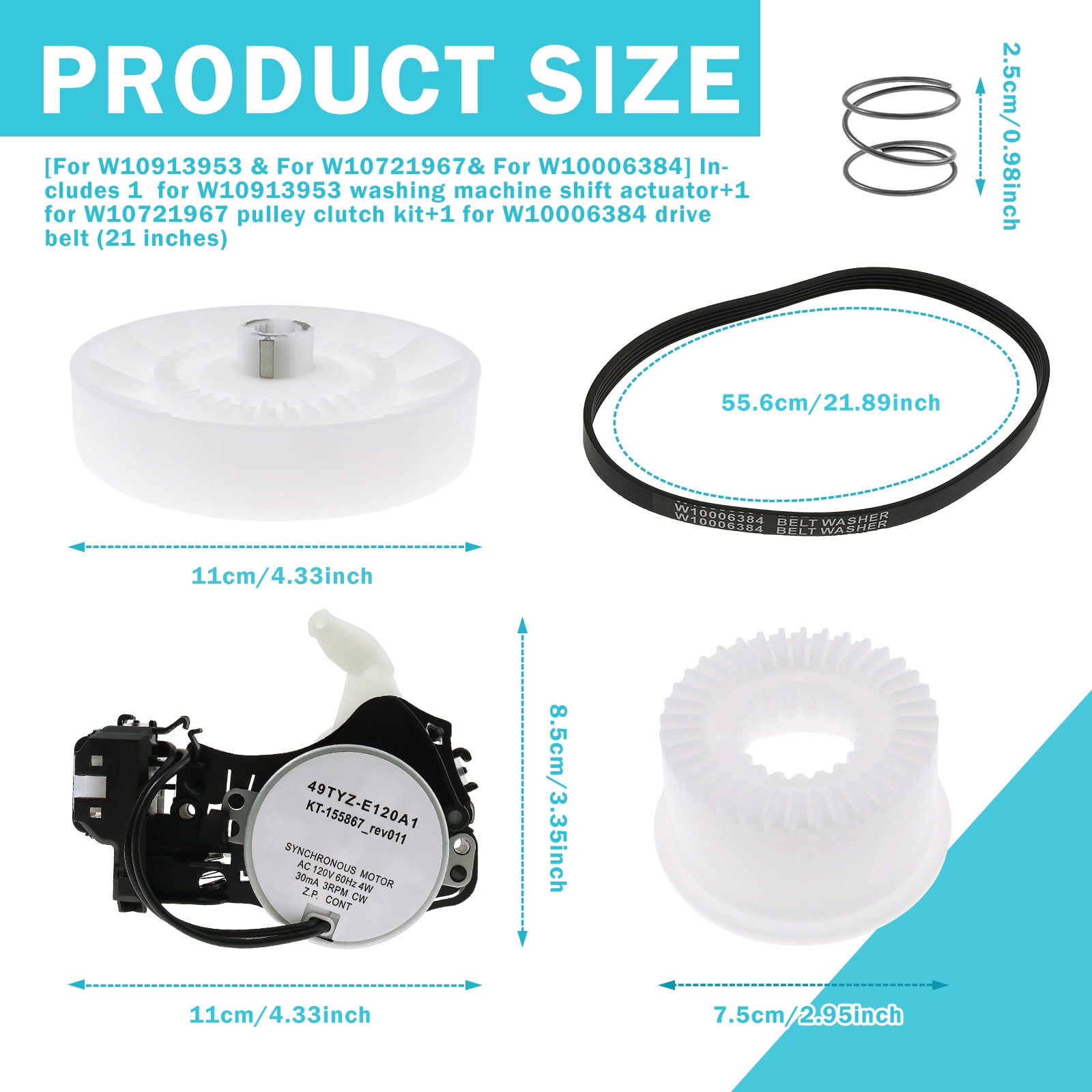 ABS Washer Shift Actuator Efficient Handling Washer Pulley Clutch Kit Easy to Install Washing Machine Shift Actuator for Home