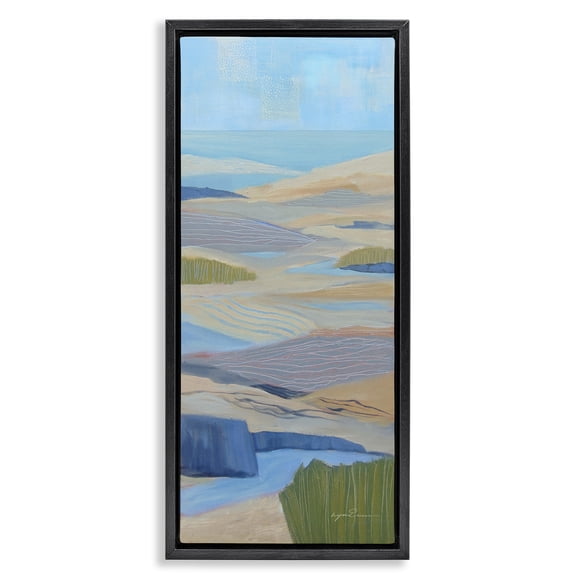 Stupell Industries Ebb & Flow Sand Dunes Black Framed Floater Canvas Wall Art, design by Lynn Ericson Fine Art