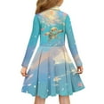 thumbnail image 3 of DISNIMO Sea Turtle Dress Girls Heart Dress Kids 9-10 Dresses Youth Dresses Long Sleeve Midi Dress Girls Fall Twirly Dress Teen Girl Collared Dress Kid Button Dress Child Girls Casual Dress Outfits, 3 of 7