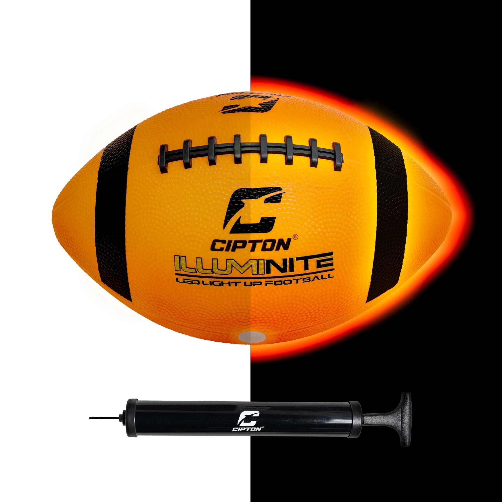 Cipton Football, LED Light Up Football, Official Size Football, Great for Night Time Games, Perfect for Football Games and Flag Football, Kids Football, Great Gift