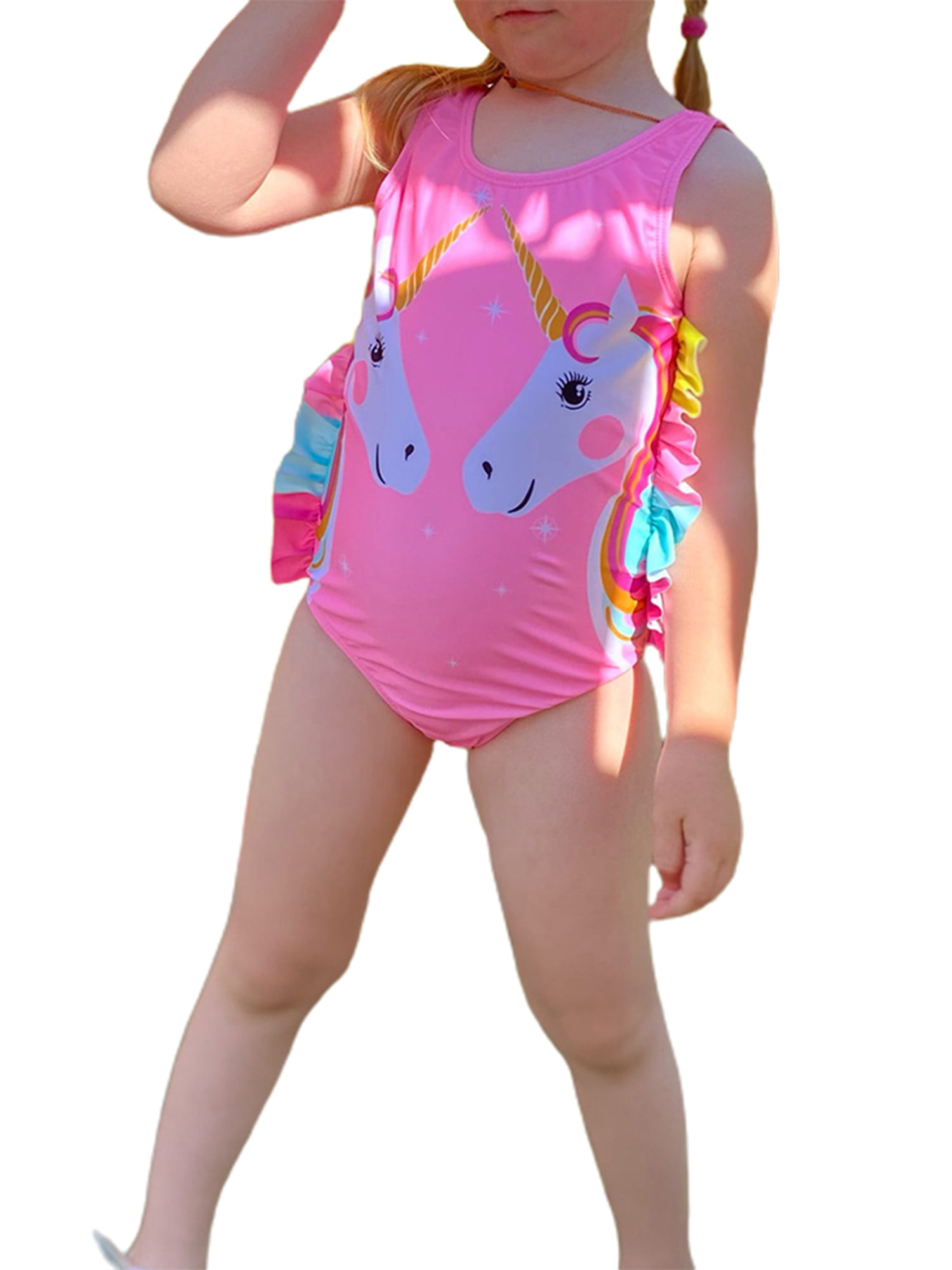 Kids Girls Unicorn Swimwear Bikini Bathing Swimsuit Beachwear Swimming Costume 