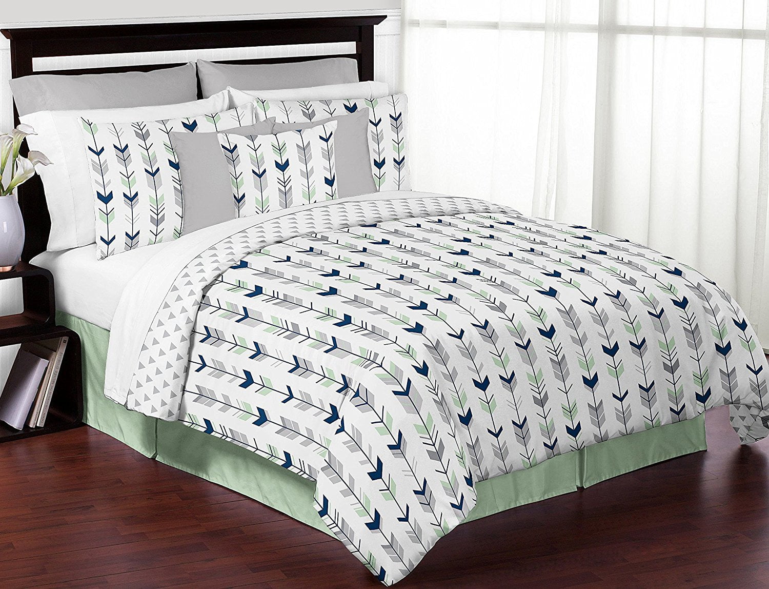 navy girls bedding