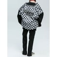 thumbnail image 4 of Niepce Inc Streetwear Urban Embroidery Grid Pattern Baseball Jacket (Men's), 4 of 6
