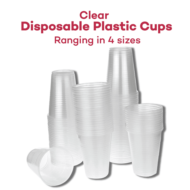 PLASTICPRO 3 oz Disposable Clear Plastic Cups 400 Count