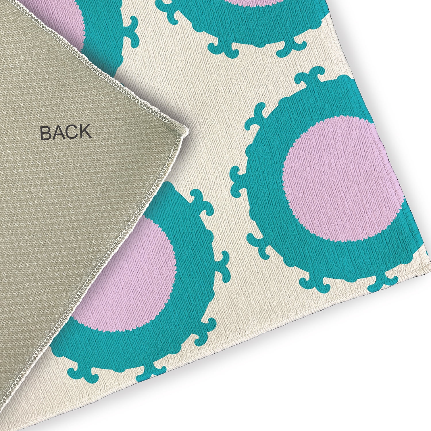 Simply Daisy 3' x 5' Lilac Pan Bubbles Spring Chenille Indoor/Outdoor Rug