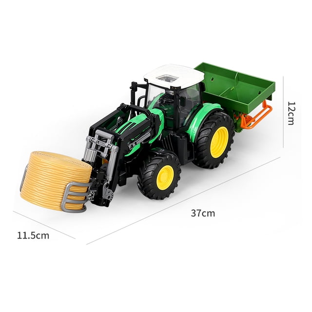 Control remoto Simuló El Automóvil del Agricultor El Automóvil de Control Remoto Multifuncional Con Pinza, Extinción de Fertilizantes, Gran Paca, Demostración de Un Tecla