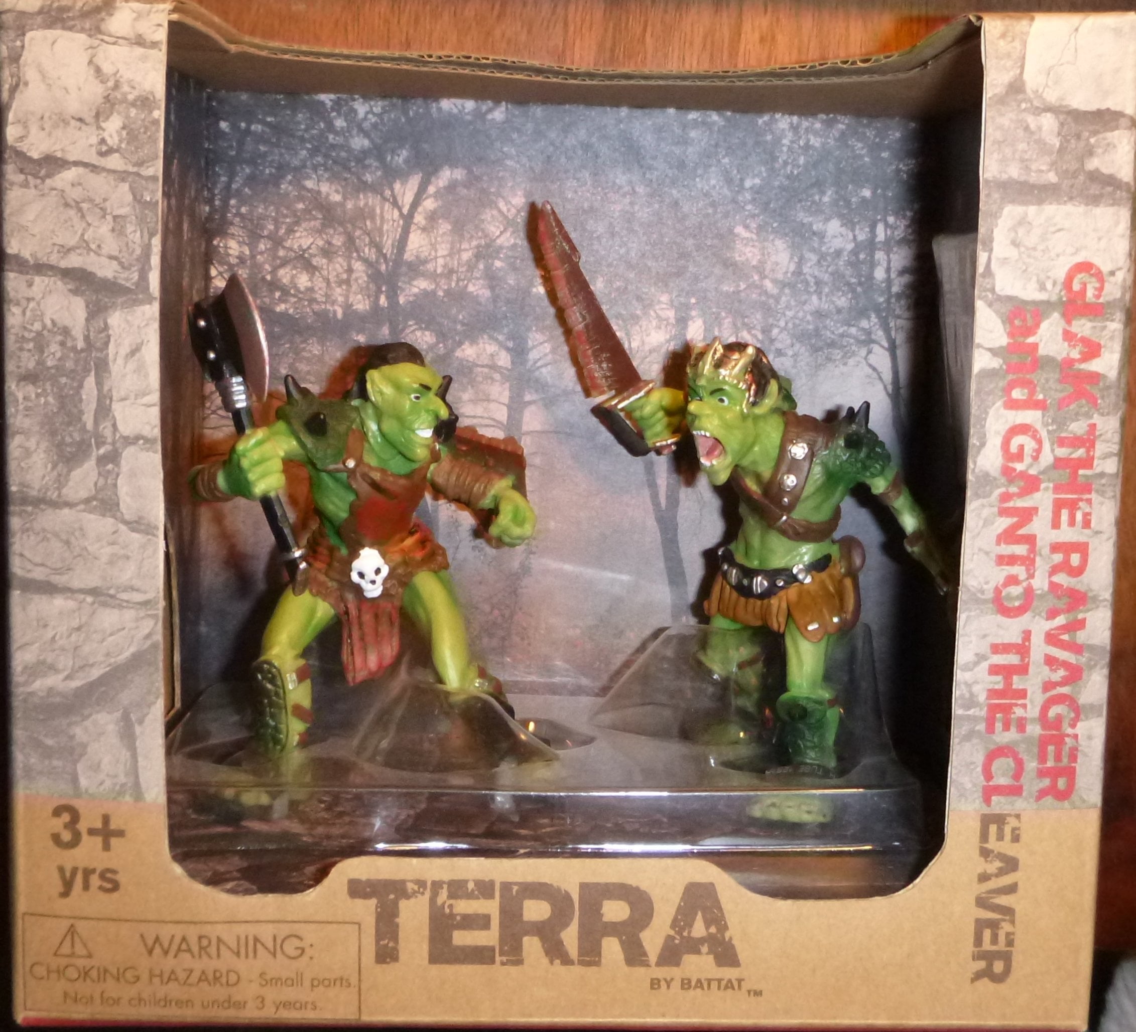 Terra Fantasy Goblin Action Figures Set Glak the Ravager & Ganto the Cleaver 3" 