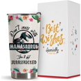 thumbnail image 4 of Birthday Gifts For Women, Mom Gifts For Christmas Anniversary Mothers Day Funny Tumbler Gifts From Daughter, Son, Husband- Unique Mamasaurus Tumbler Cup Jurasskicked Mug- 20 Oz Coffee Tumbler, 4 of 6