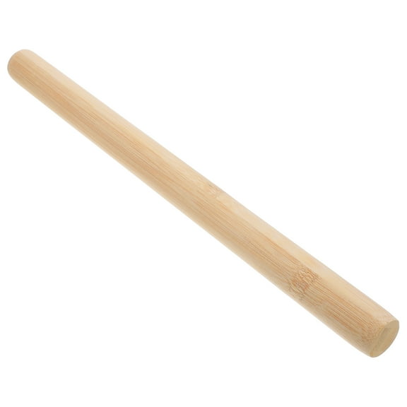 HOMEMAXS Bamboo Rolling Pin for Baking Kitchen Use Sturdy Lightweight Khaki 1 Piece