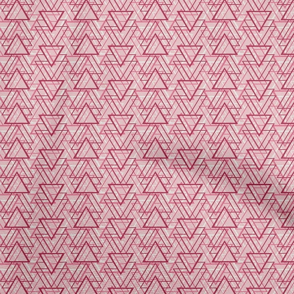 oneOone Cotton Poplin Light Pink Fabric Geometric Diy Clothing Quilting Fabric Print Fabric By Yard 42 Inch Wide