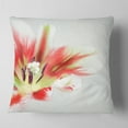 thumbnail image 2 of Designart Large Watercolor Red Tulip Flower - Floral Throw Pillow - 18x18, 2 of 5