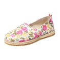 thumbnail image 2 of Willtoo Women Floral Print Slip On Espadrille Flats Round Toe Breathable Canvas Casual Shoes Woven Sole Lightweight Walking Flat Shoes, 2 of 6
