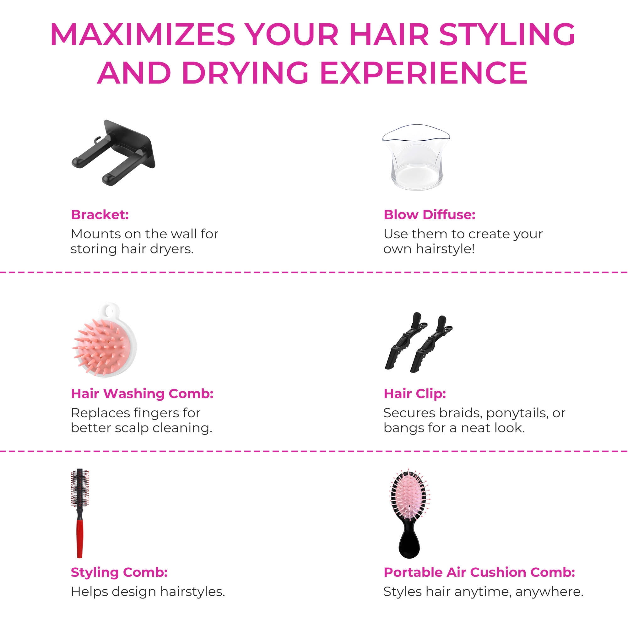 Morfone Hair Dryer, High-Speed Professional Ionic Blow Dryer with Hair Diffuser for Women & Men, Black