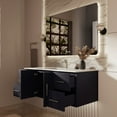 thumbnail image 4 of Geneva 48 in. W Navy Blue Bath Vanity and White Quartz Top, 4 of 11