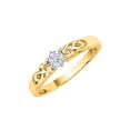 thumbnail image 1 of Diamond Bypass Fashion Ring in 10K Yellow Gold (1/6 cttw) (I-Color, SI3-I1-Clarity), 1 of 3