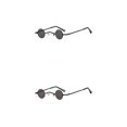 thumbnail image 3 of Sonducket Gafas de sol de metal con lentes AC a prueba de sol HD Reemplazo antiguo Gafas decorativas de moda fáciles de combinar Gafas tipo 6 2piezas, 3 of 6