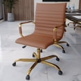 thumbnail image 2 of LeisureMod Harris Office Chair With Gold Frame, 2 of 6