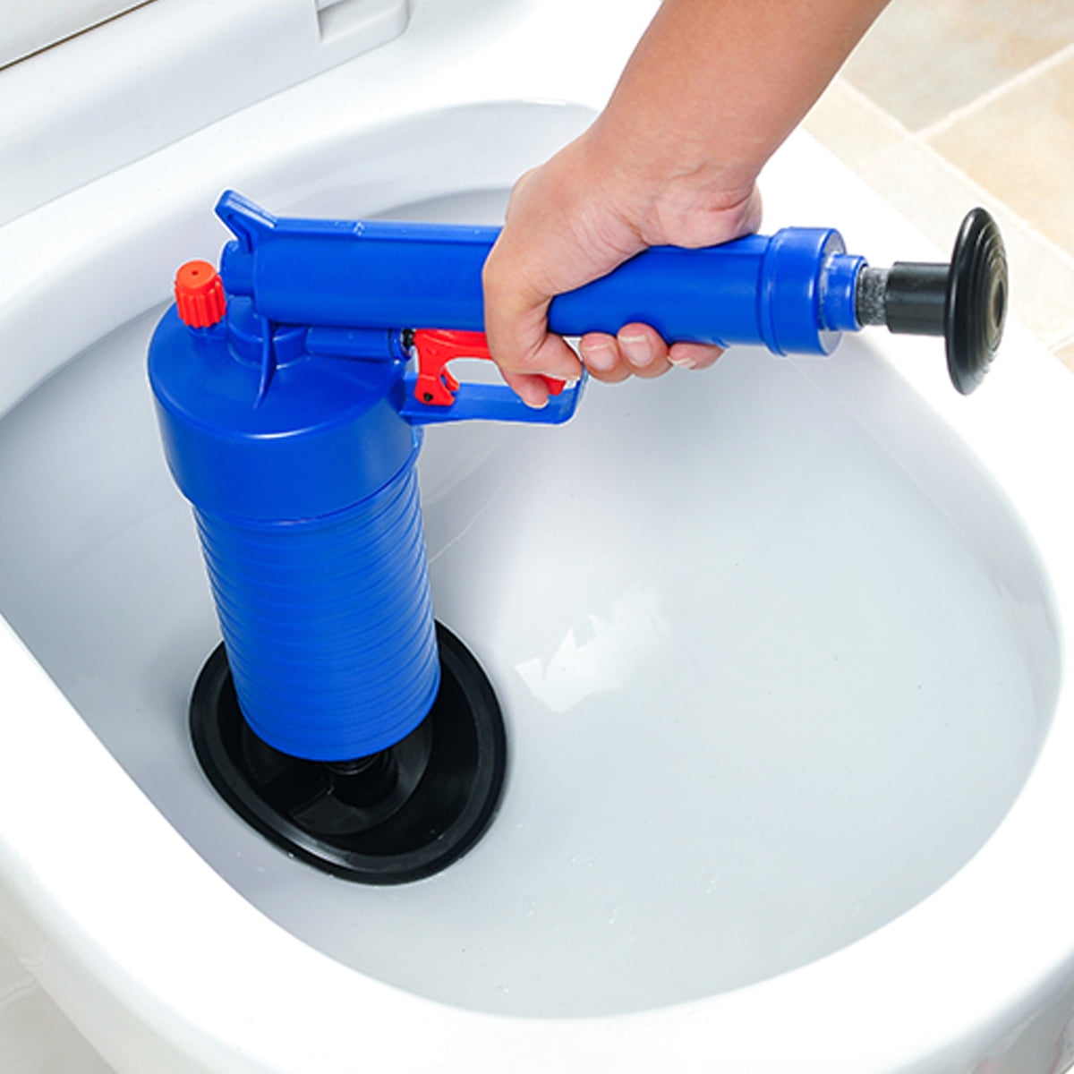 High Power Pressure Toilet Plunger Pipe UnClog Cleaner Unblock Drains Free Ship 