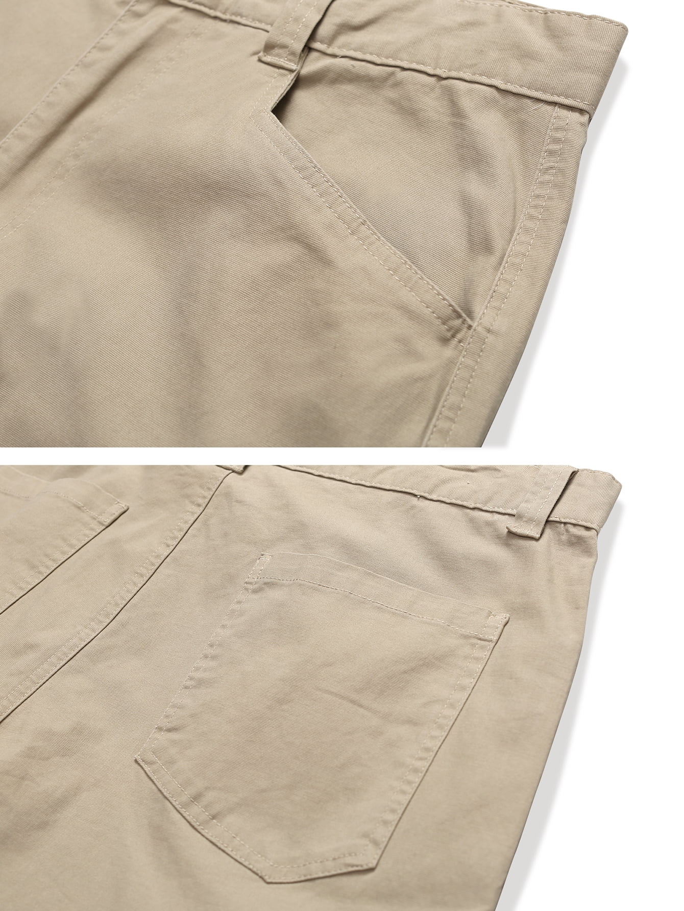 TRGPSG Men's Lightweight Cargo Pants with 8 Pockets,Comfor Work Pants Ripstop Cargo Pants Water Resistant Outdoor Hiking Work Pants,Khaki Size 34
