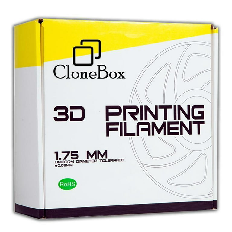 CloneBox 03447 1.75mm PLA 3D Printer Filament 1kg Transparent Blue
