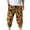 Yellow, variant on Eagokdc Cotton Capris Men Casual Summer Plain Outdoor Workout Lightweight Big And Tall 3/4 Short With Pockets Size S-3XL