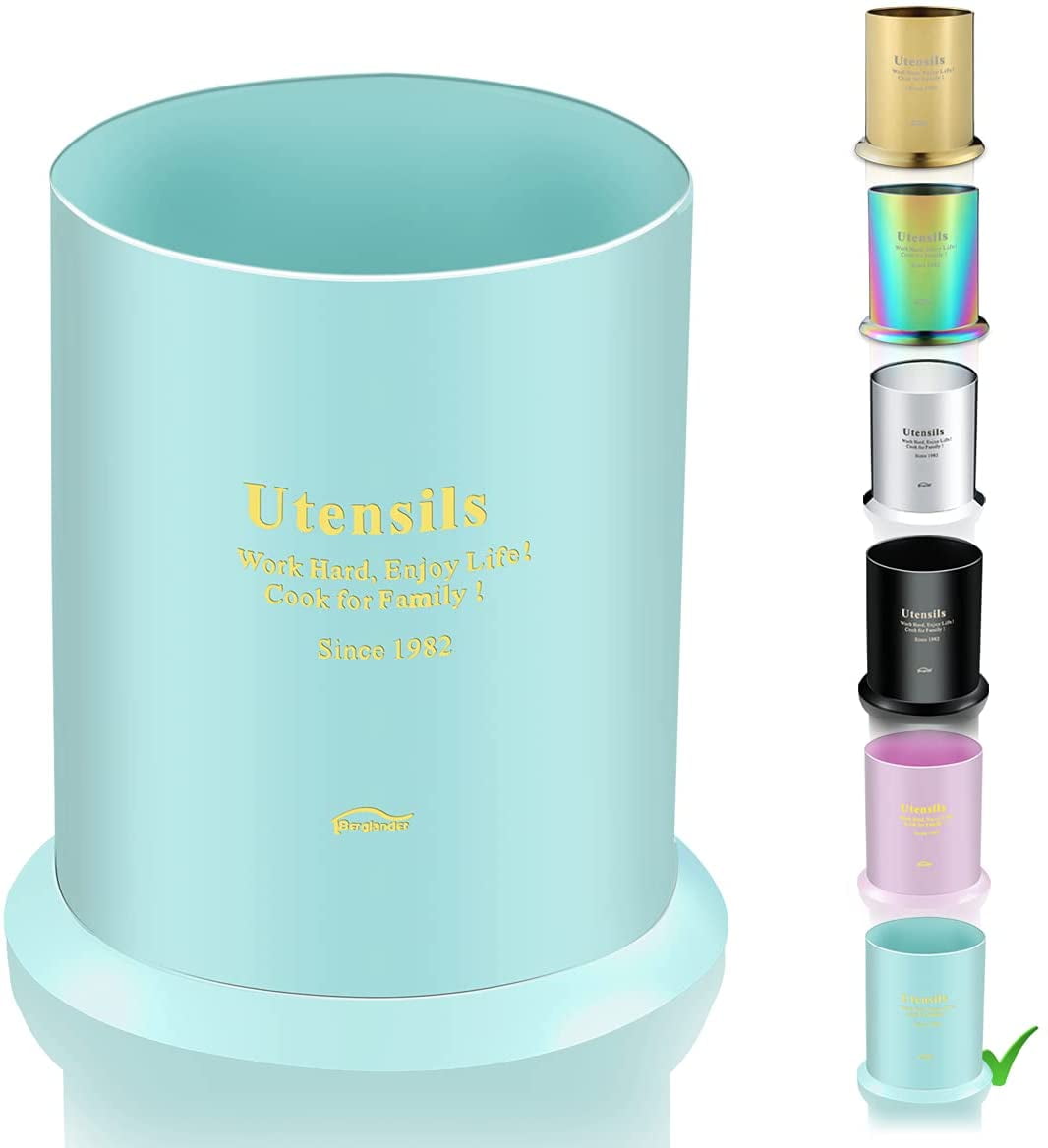 ReaNea Blue Utensil Holder for Countertop, Stainless Steel Kitchen