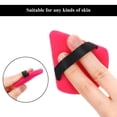 thumbnail image 4 of 12 Powder Puff Face Triangle Makeup Puff for Loose Powder Soft Body Cosmetic Foundation Sponge Mineral Powder Wet Dry Makeup Tool beauty cotton pack triangular application (ROSE RED), 4 of 5