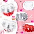 thumbnail image 4 of Moldes para pasteles en forma de corazón de aluminio, Baneo de pastel de aluminio de corazón pequeño con tapa con tapa para cumpeados, 4 of 7