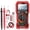 red, variant on SZ06 Digital Multimeter - Auto-Ranging 6000 Count Multimeter Tester for AC/DC Voltage, Current, Resistance, Diode & Continuity | Professional Electrician Tool