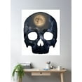 thumbnail image 2 of Full Moon Skull Poster Wall Art, Modern Wall Decor, 16x24 UNFRAMED, 2 of 3