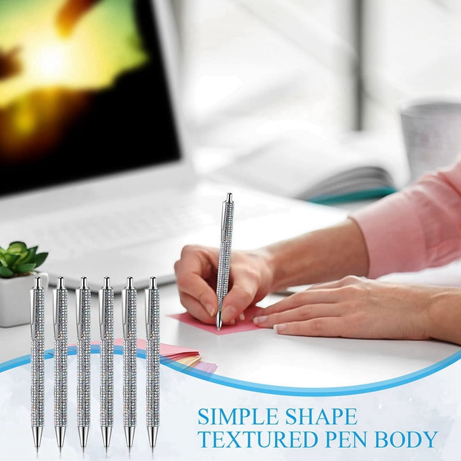 16Pcs Cute Pen Bling Diamond Pens Christmas Rhinestones Gift Metal Ballpoint Pens Fancy Sparkly Crystal Pens A