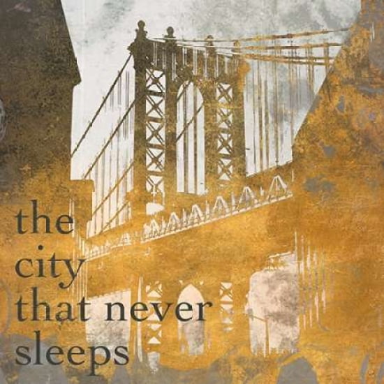 NY Gold Bridge at Dusk II Canvas Art - Dan Meneely(24X24)