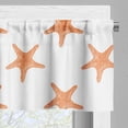 thumbnail image 5 of Ambesonne Starfish Valance & Curtain, Tropical Animal Motifs, 55"x36", Orange White, 5 of 6