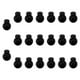 thumbnail image 4 of de cordón de metal de 20x Lanzamiento de cable de resorte Toggle Fastener Slider Controlador Toggles End Toggles Clip Ligero de un solo orificio Negro, 4 of 8