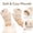 Beige, variant on Women's Fluffy Knit Winter Gloves Snowflake Christmas Nylon Thermal Soft Warm Cozy Christmas Gift for Women Light Blue One Size