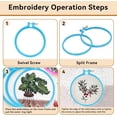 thumbnail image 4 of ZOUSSIQI 3pcs Plastic Embroidery Hoops Set, Cross Stitch Circle Hoop Embroidery Circle Ring for Embroidery and Cross Stitch Random Color(5in) CA919-16470, 4 of 9