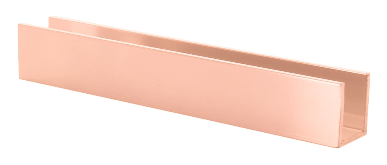 CRL SDCD12PC0 Polished Copper 1/2" Fixed Panel Shower Door Deep U