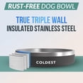 thumbnail image 3 of Cuenco para perros The Coldest Water de acero inoxidable, 620 ml, color negro, 3 of 9