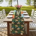 thumbnail image 4 of Table Runners 90 Inches Long Dress Scarves, Retro Desert Camel Farmhouse Coffee/Dining/Kitchen Table Runner for Living Room, Tropical Animal Aloe Vera Leaves Dark Green 13x90 Inch, 4 of 9