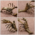 thumbnail image 5 of CATIEBYE Golden Brass Lobster Statue - Smooth Polished Decorative Home Ornament for Living Room and Office, 5 of 6