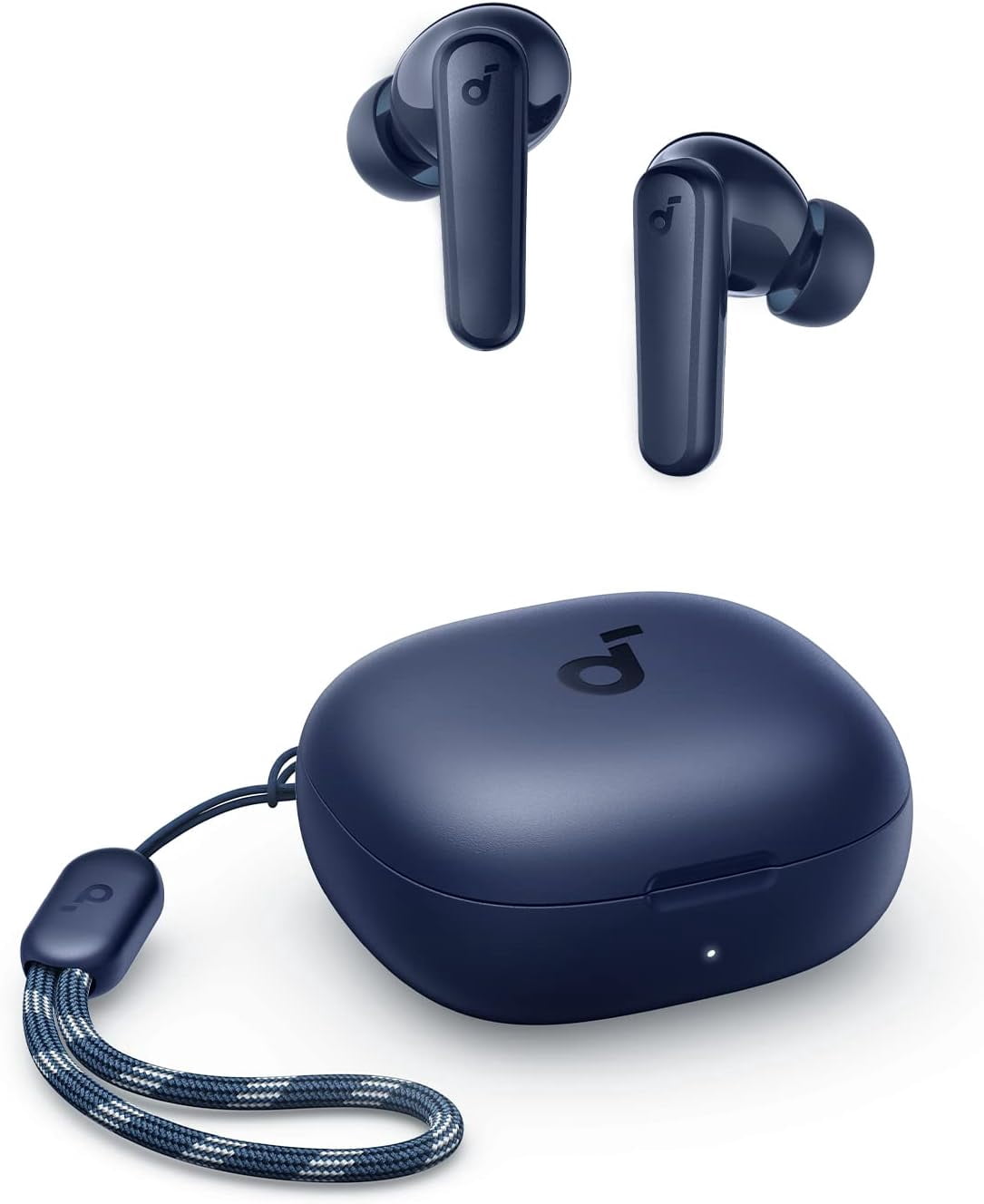 soundcore P25i Bluetooth True Wireless Earbuds, Big Bass, 30H Playtime, IPX5, with Charging Case, Navy Blue