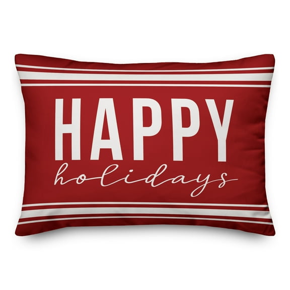 Creative Products Happy Holidays 14x20 Indoor / Outdoor Pillow