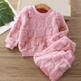 thumbnail image 4 of Mercatoo Baby Girls Boys Plush Pullover and 𝐅𝐥eece Sweatpant Set Baby Toddler Rompers 𝐏ajama Winter Warm Outfits, 4 of 4