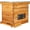 1 Super &1 Deep Box, variant on BeeCastle 8 Frame Medium Bee Hive Box, Langstroth Beehive Box Beeswaxed Coated Complete Medium Honey Bee Hive Bee Box with Beehive Frames and Beeswaxed Foundations (Unassembled)