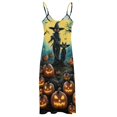 thumbnail image 5 of Halloween Ghosts Horror Pumpkin Sleeveless Dress Women's Luxury Party Dress Birthday Dresses for Women, 5 of 7