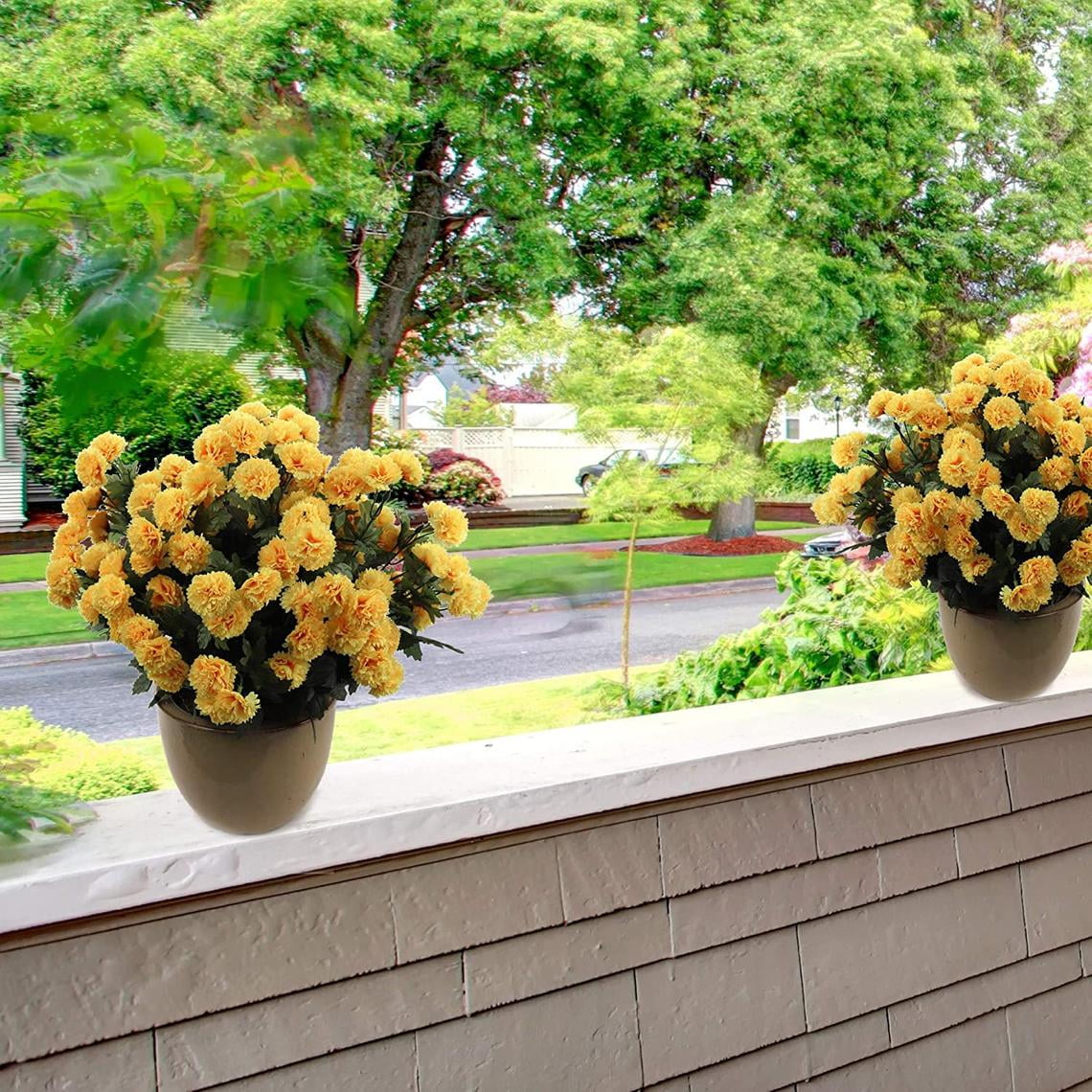 27 Flower Heads Cream & Yellow Chrysanthemum Bush/Bunch Use Indoor & Outdoor 
