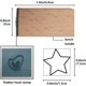 thumbnail image 2 of Sellos de goma de madera con forma de estrella, mini sellos de madera natural, reutilizables, vintage, bonitos, decorativos, divertidos, para diario, pequeños sellos., 2 of 9